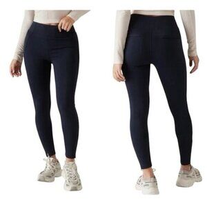 Athleta Womens S Delancey Skyline Tight‎ Zipper Ankles in Navy